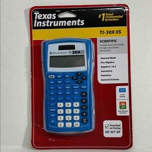Texas Instruments TI-30X IIS Dual-Line Display Calculator in Blue